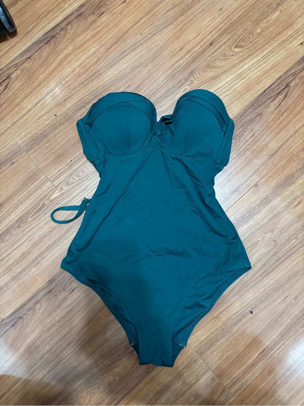 Oysho size S 34b cup Strapless One-Piece Swimsuit in Deep Teal